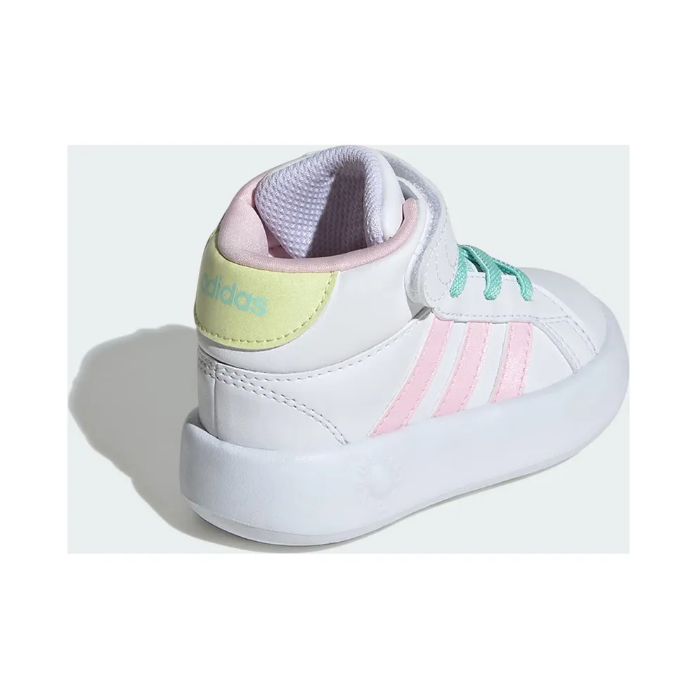 Adidas Grand Court Mid Kids Cloud White / Clear Pink / Ice Yellow (IE8704)