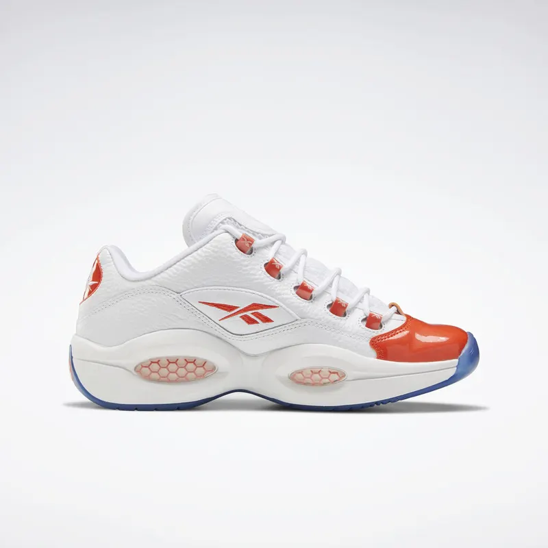 Reebok Question Low Patent Toe Orange White/Vivid Orange-Reebok Ice (Other Brands Other)