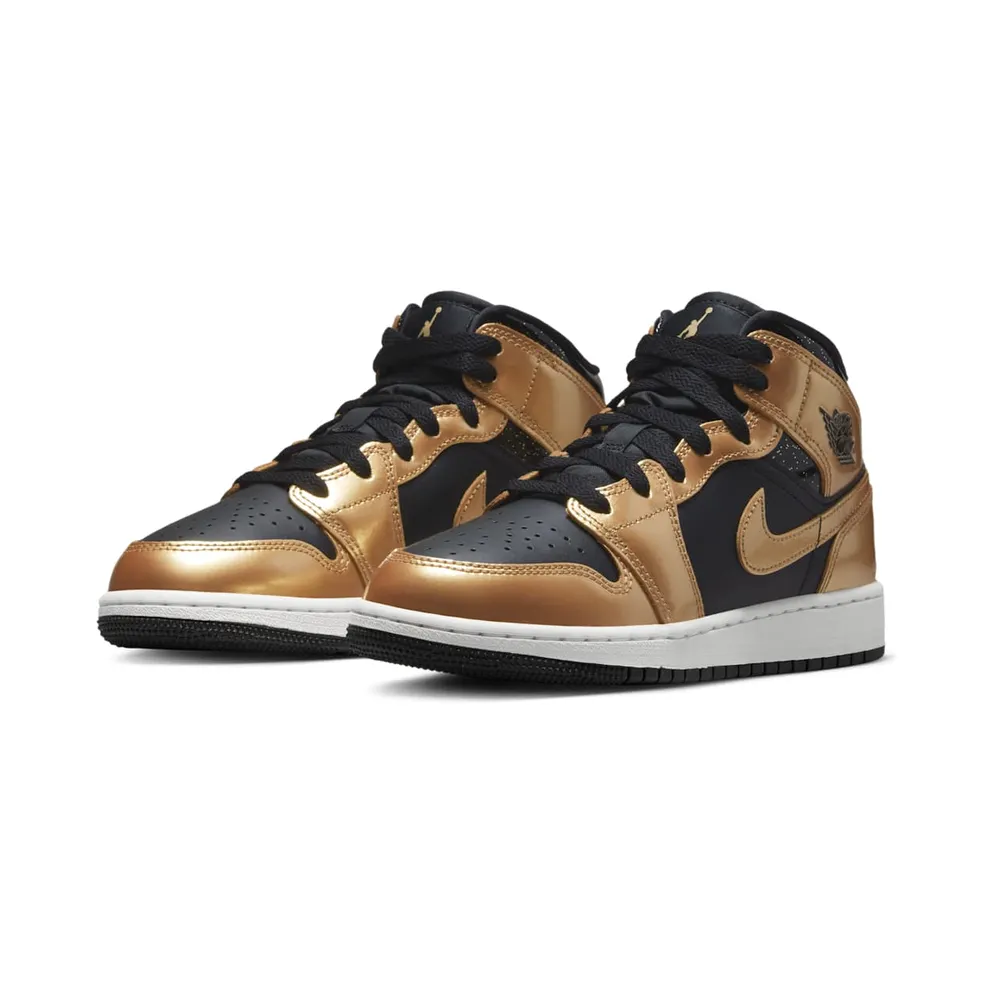 Air Jordan 1 Mid SE GS “Metallic Gold Black” (DR6967-071)