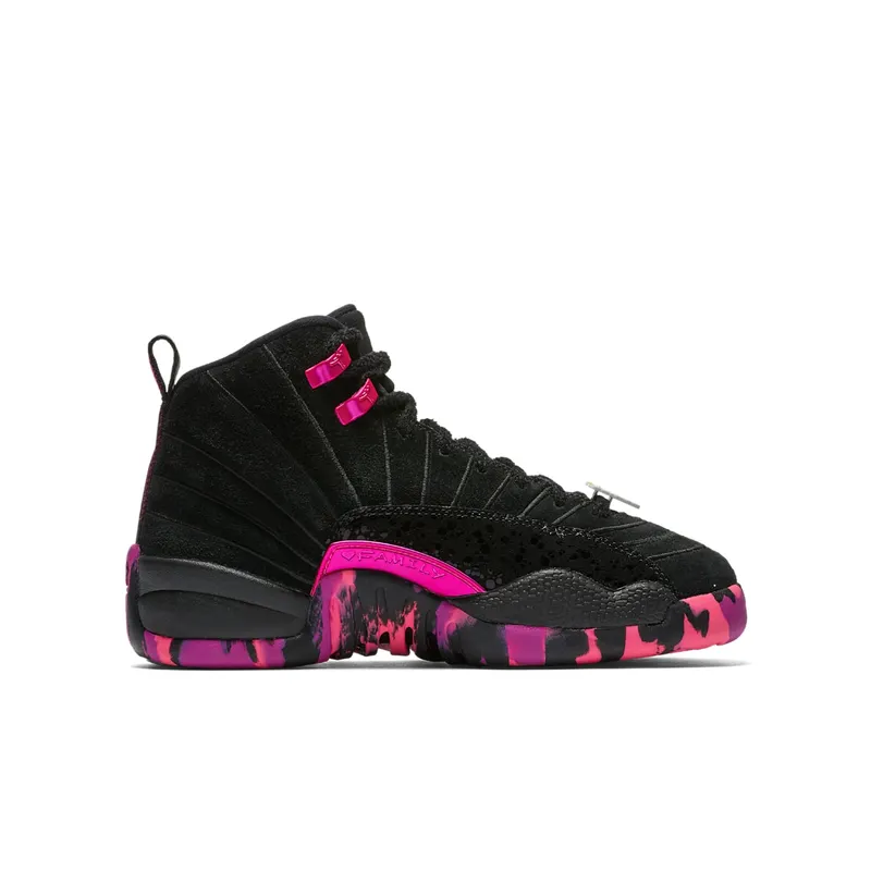 Jordan 12 Retro Doernbecher 2017 (GS) Black/Pink Blast-Hyper Violet (AH6988-023)