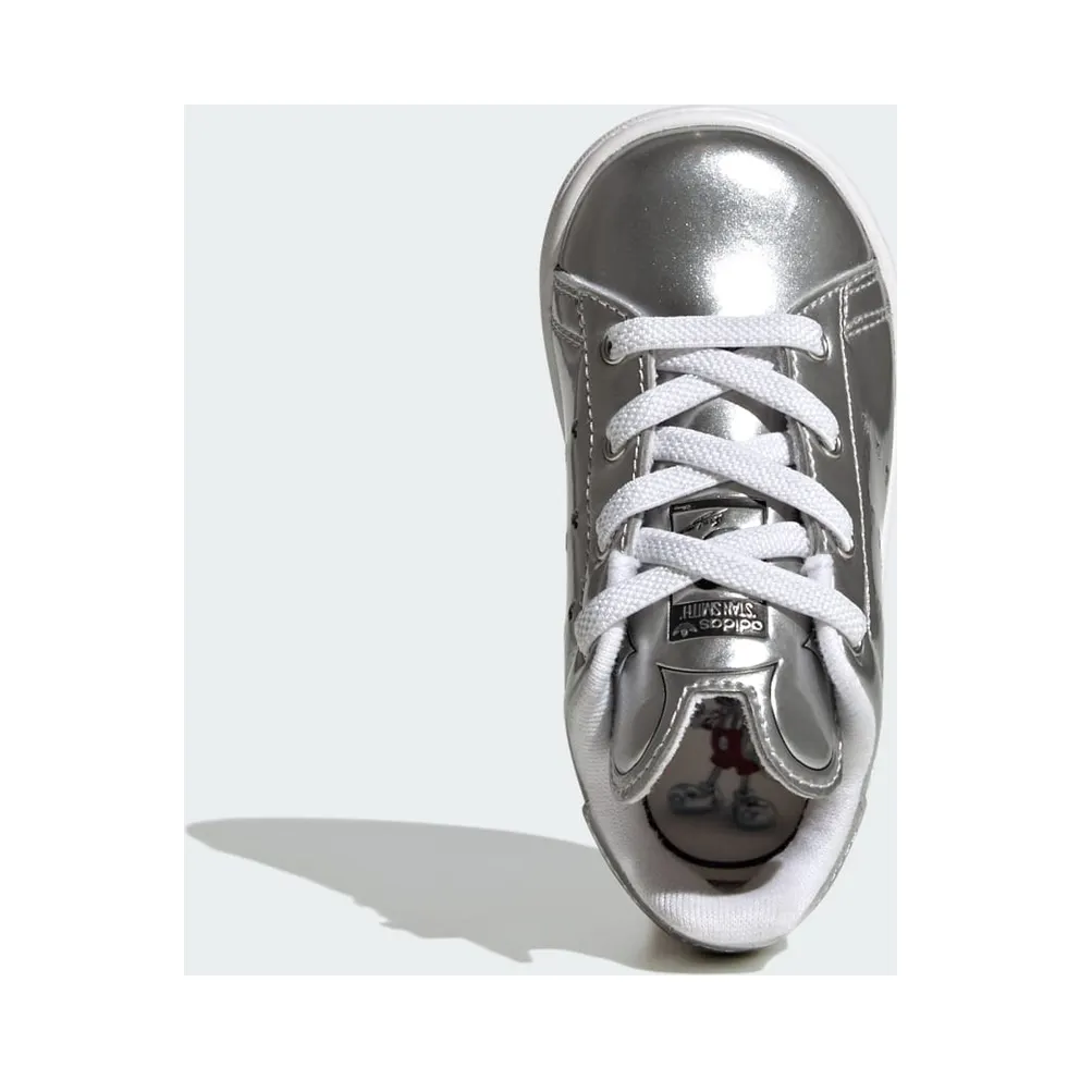 adidas Originals x Disney Mickey Stan Smith Kids Silver Metallic / Core Black / Cloud White (ID7186)