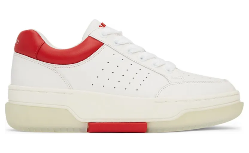 AMIRI White & Red Stadium Low Sneakers (PS22MFS007-124)