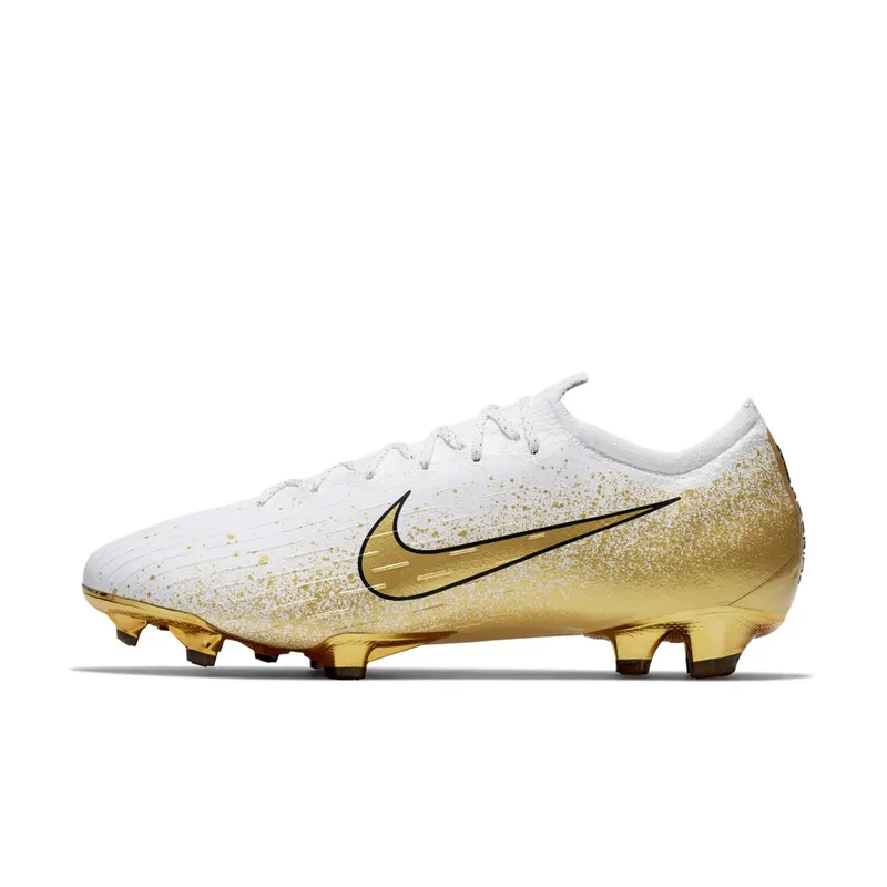 Nike  Vapor 12 Elite SE FG White Metallic Gold White/Metallic Silver-Metallic Vivid Gold (CI0907-170)