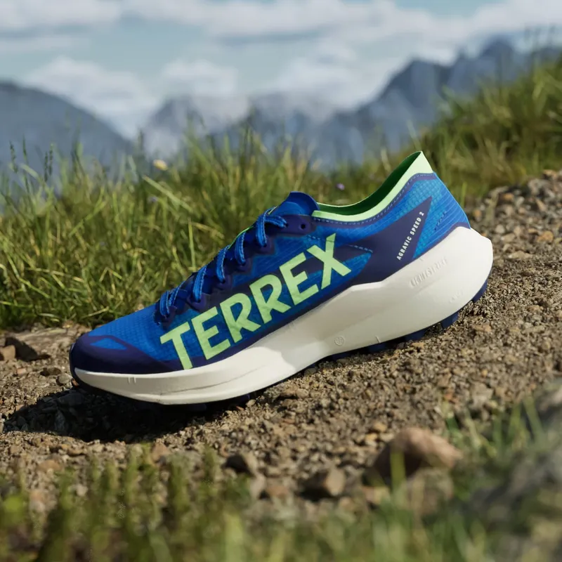 Adidas Terrex Agravic Speed 2 Trail Running Shoes Blue / Dash Grey / Lime Burst (JR9101)