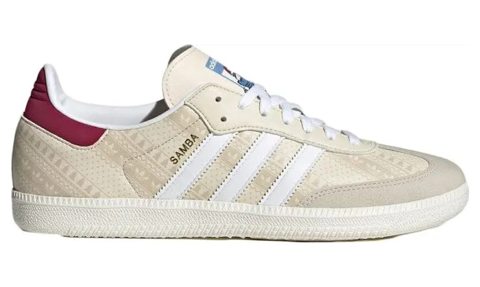 adidas Samba Wonder White Legacy Burgundy (ID4198)