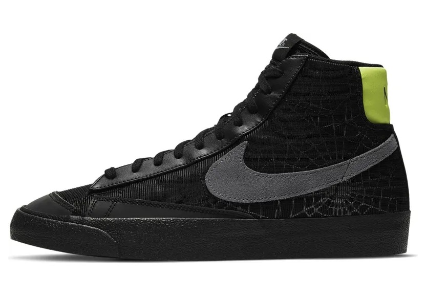 Nike Blazer Mid ’77 ‘Spider Web’ Black/Limelight/Smoke Grey (DC1929-001)