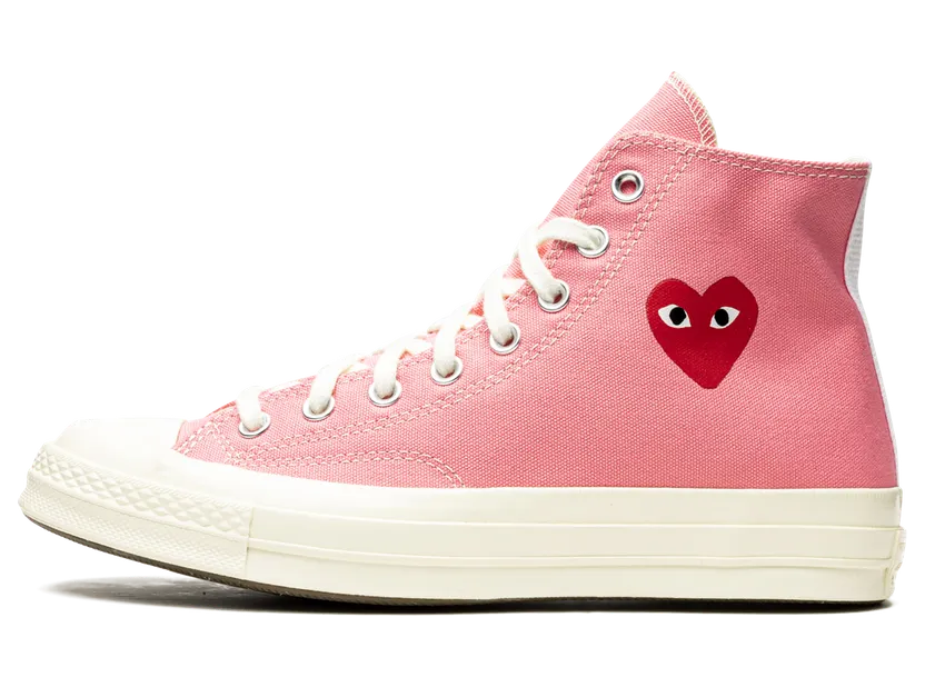 Converse Comme des Garcons PLAY x Chuck 70 High Bright Pink (168301C)