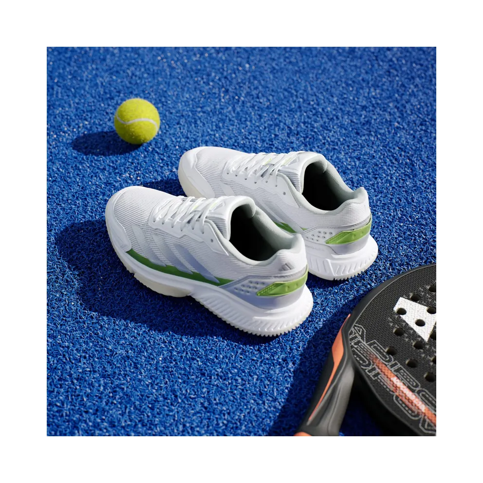 Adidas Courtquick Padel Cloud White / Silver Metallic / Lucid Lemon (JP7229)