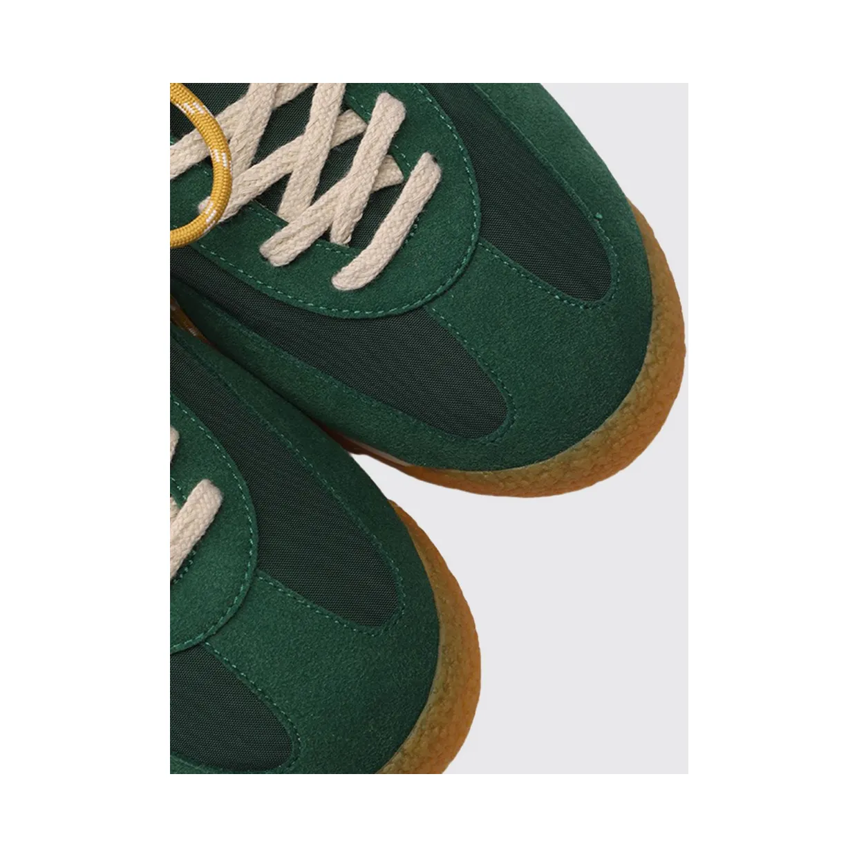 Puraai Panther Vegan Leather and Nylon Sneakers Green (PU602P035) (2)