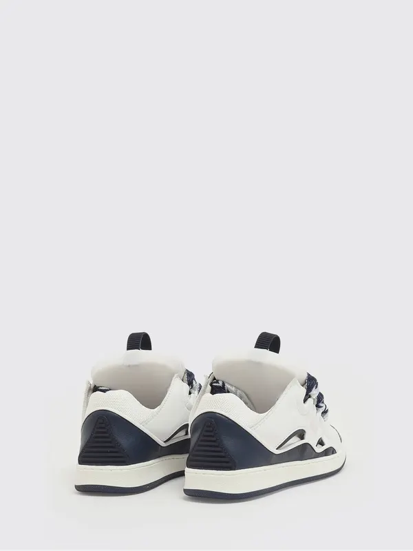 Lanvin Curb Leather and Mesh Sneakers White (N30357CN68) (2)