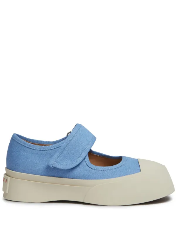 Marni Pablo Mary Jane denim sneakers – Blue (SNZW003120P6924)