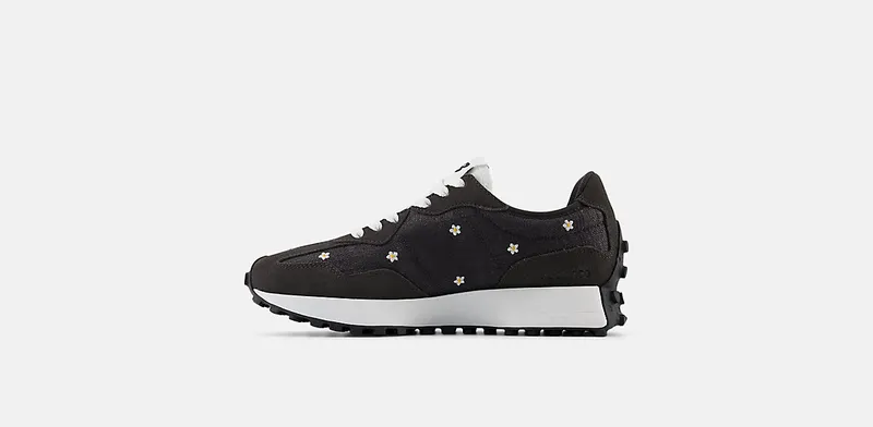 New Balance 327 Black Cement Floral Embroidery (WS327DCB)