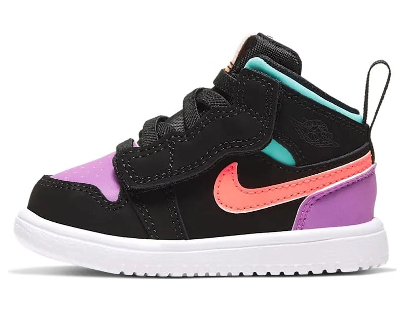 Jordan 1 Mid Alt Multi-Color “Black / Aurora Green / Hyper Violet / Total Orange” (AR6352-083)
