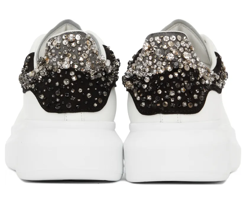 Alexander McQueen White & Black Oversized Larry Sneakers (705065WICG1) (2)