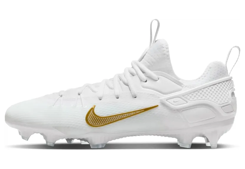 Nike Huarache 9 Elite Low LAX “White / Metallic Vivid Gold” (FD0089-100)