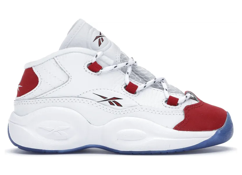 Reebok Question Mid Red Toe 25th Anniversary (TD) White/White-Red (Other Brands Reebok)