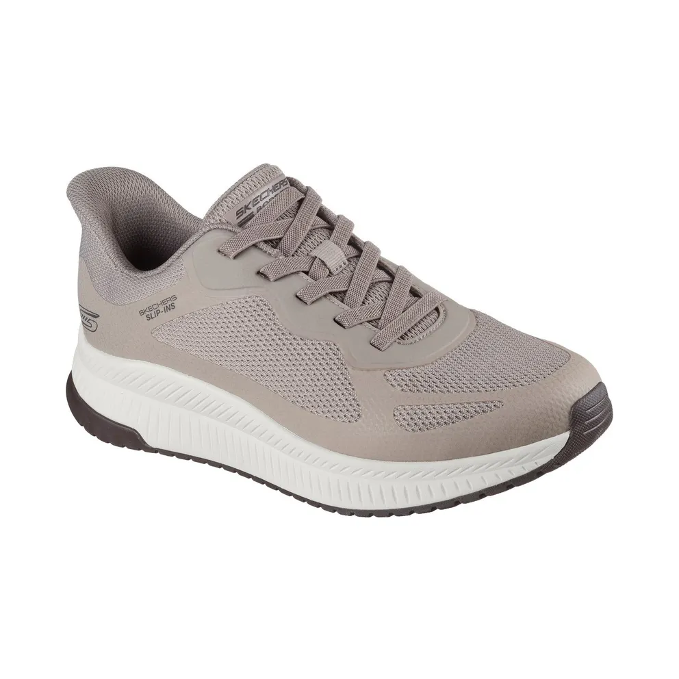 Skechers Slip-ins: BOBS Sport Squad 4 – Donker Taupe – “Brown” (118423 DKTP)