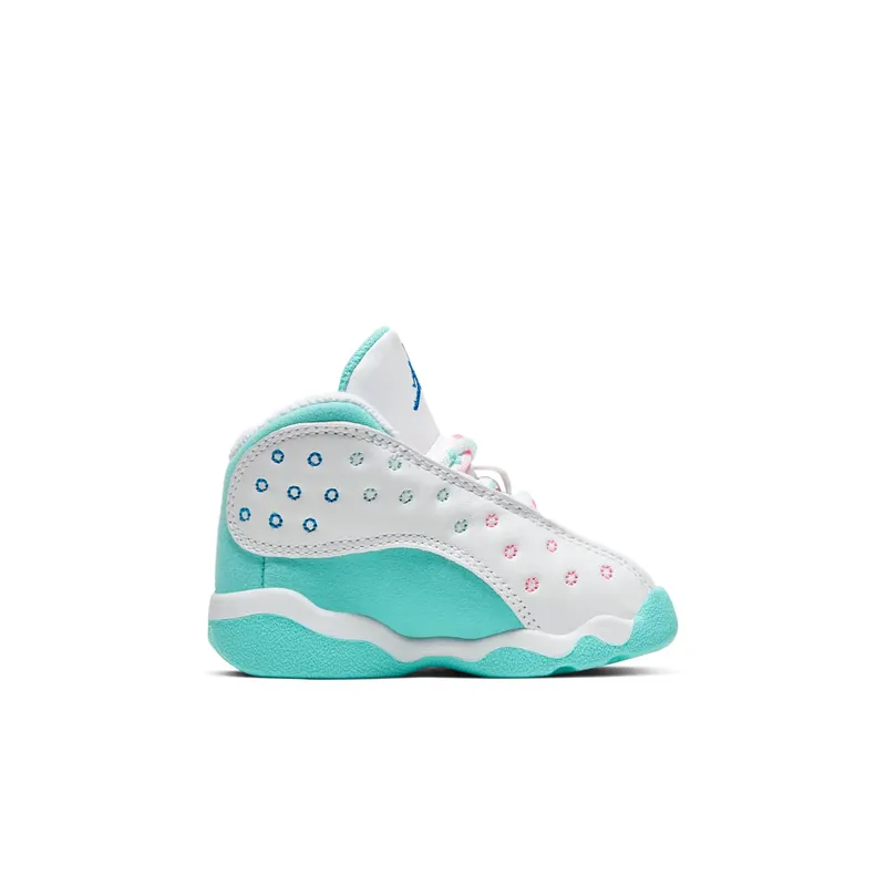 Jordan  13 Retro White Soar Green Pink (TD) White/Soar-Green-Pink (684802-100)
