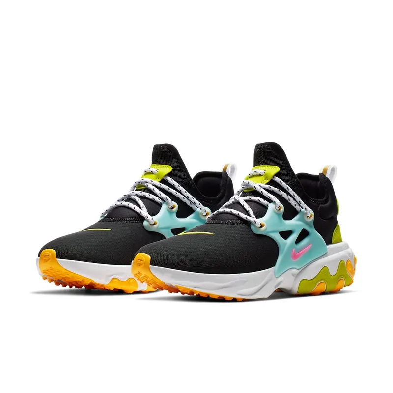 Nike React Presto Black Teal Tint Cyber (W) Black/Psychic Pink-Laser Orange-Teal Tint-Cyber (CJ0554-001)