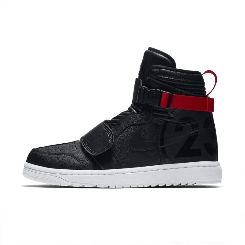 Jordan 1 Moto Black Black/Black-Gym Red (AT3146-001)
