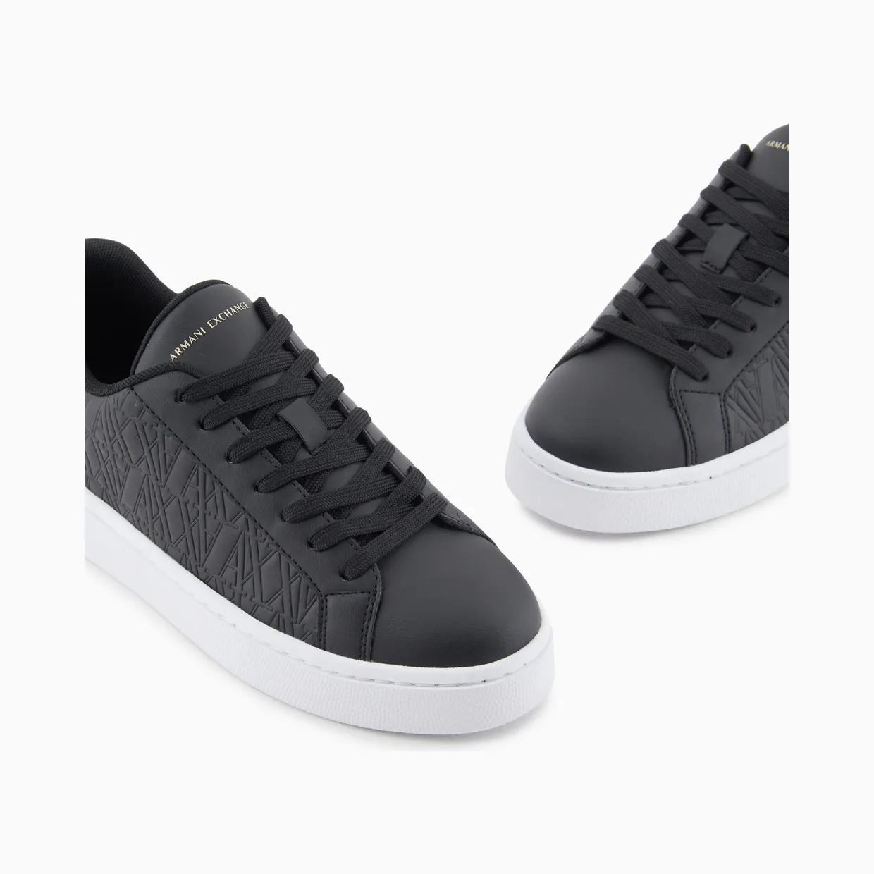 Armani Low-Top Sneakers With Embossed Pattern And Contrast Heel (XDX165-XV891-T780) (5)