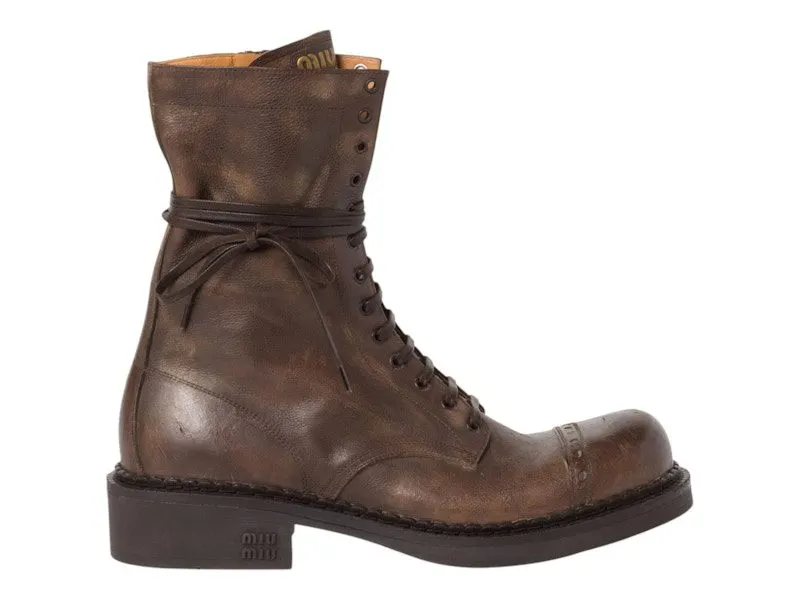 Miu Ankle Boots Cacao (5U316E F G035 2KJ F0324)