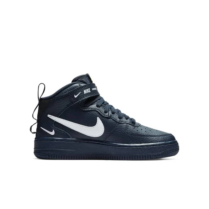 Nike Air Force 1 Mid Obsidian Tour Yellow White (GS) Obsidian/Tour Yellow-White (AV3803-400)