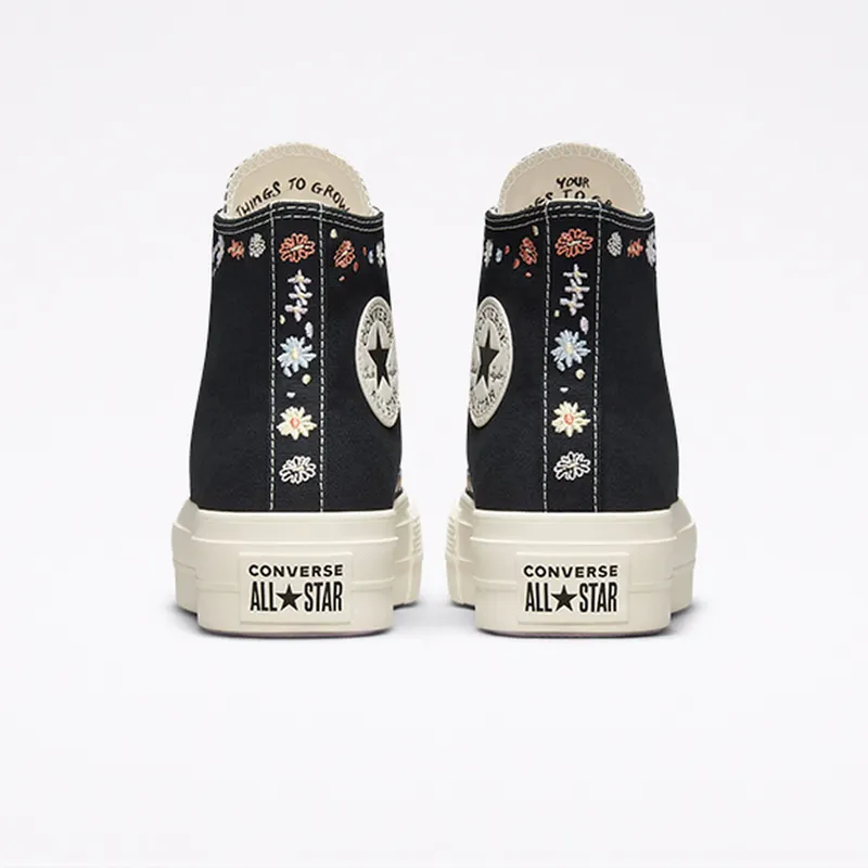 Converse Chuck Taylor All Star Lift Platform Embroidered Floral Black/multi/egret (A01592C)