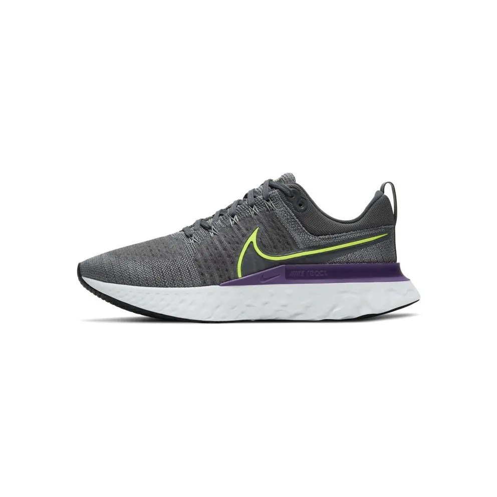 Nike React Infinity Run Flyknit 2 “Particle Grey / Iron Grey / Wild Berry / Volt” (CT2357-004)