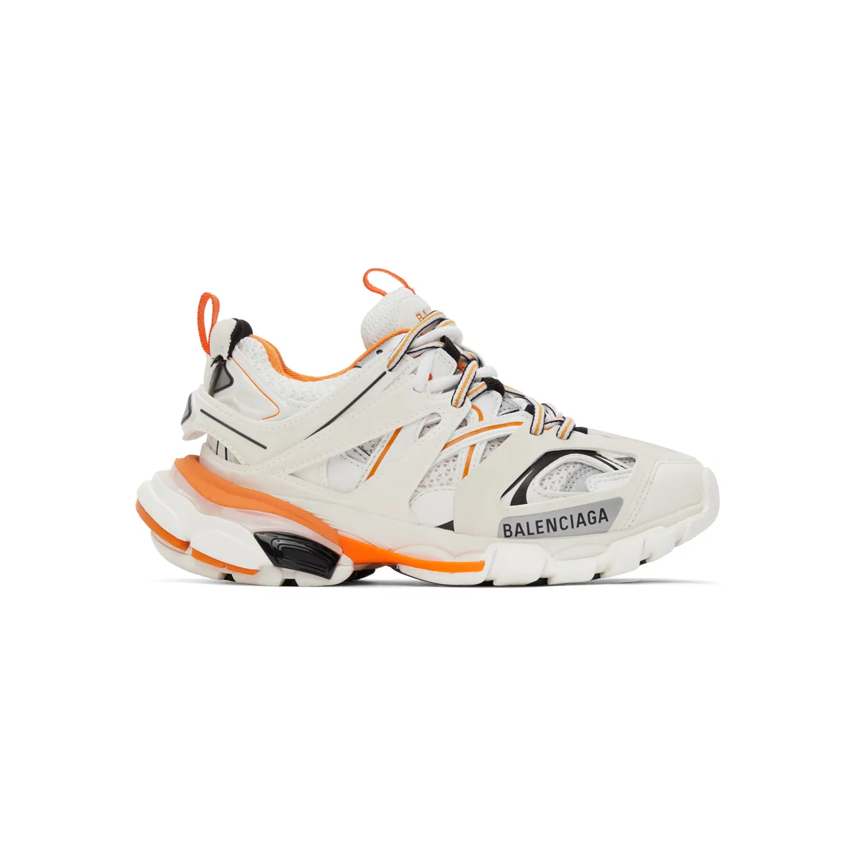 Balenciaga Orange & White Track Sneakers (542436 W1GB1)