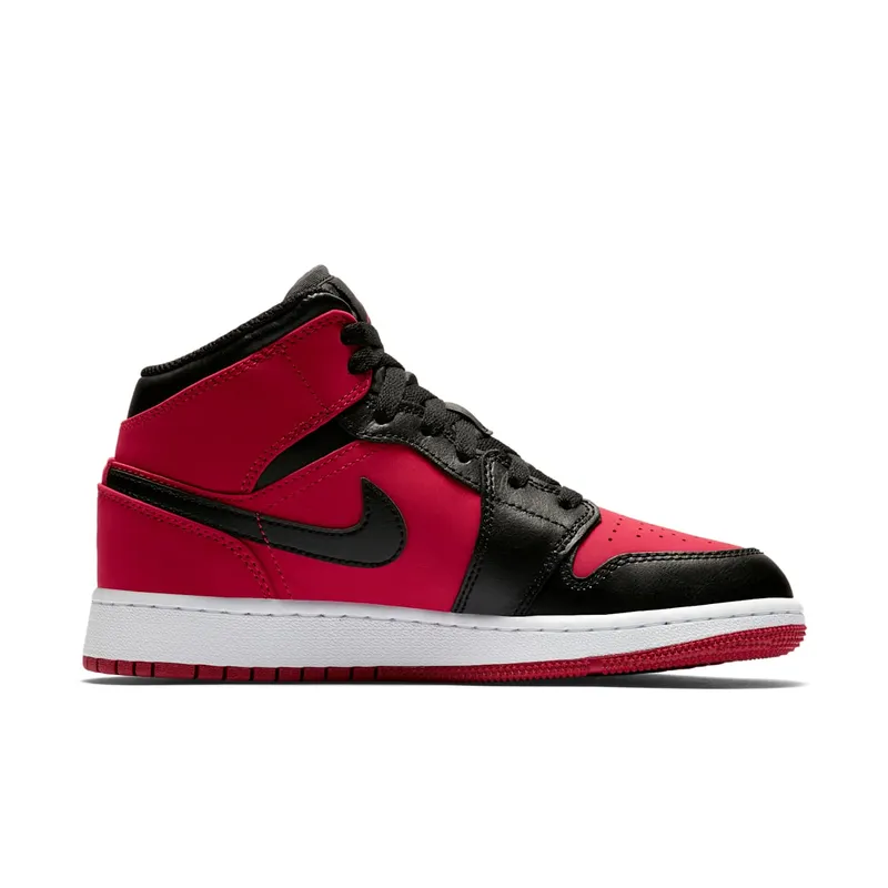 Jordan 1 Mid Gym Red Black Gym Red/Black-White (554724-610)