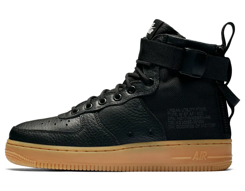 Nike SF Air Force 1 Mid Black Gum (W)
