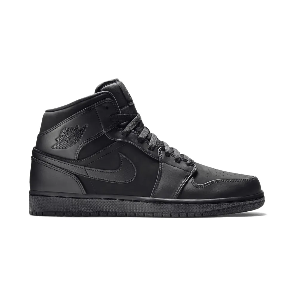 Jordan 1 Retro Mid Jeter Laser NYC Exclusive Black Black/Black-Black (554724-011)