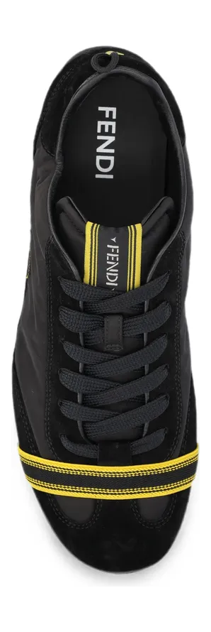 Fendi Wrap Black Suede and Fabric Low-top “Black” (AY0T 7E1968 F08M4) (3)