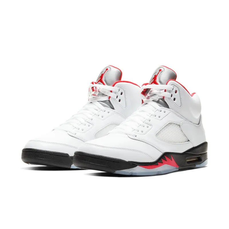 Air Jordan 5 Retro Fire Red Silver Tongue (2020) (DA1911-102)