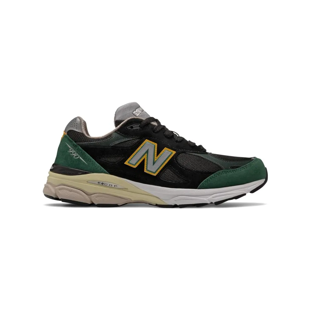 New Balance 990v3 MiUSA Black Green Yellow (M990CP3)