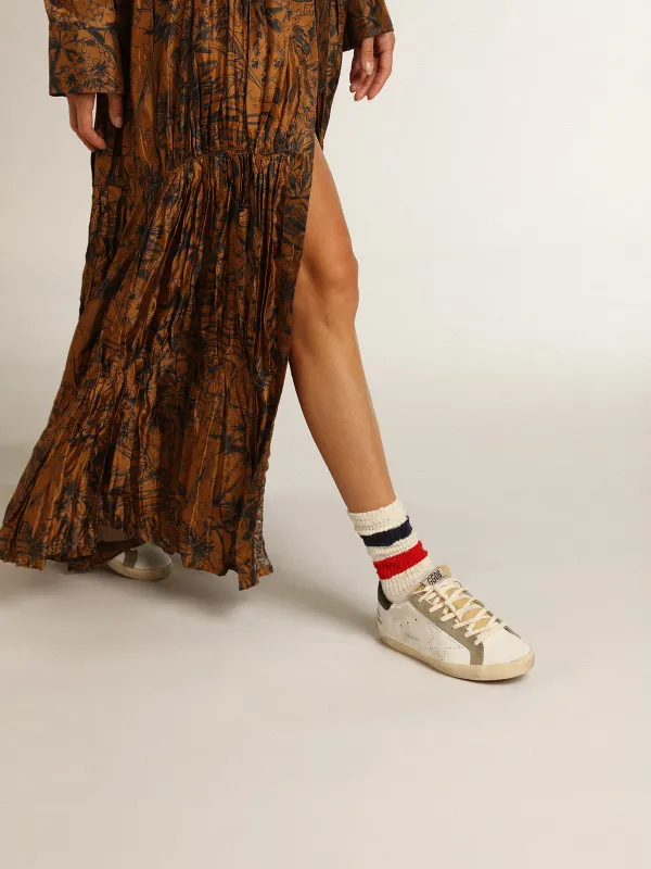 Golden Goose Super-Star With Perforated Star And Midnight Blue Heel Tab (GWF00360.F003184.81753) (3)