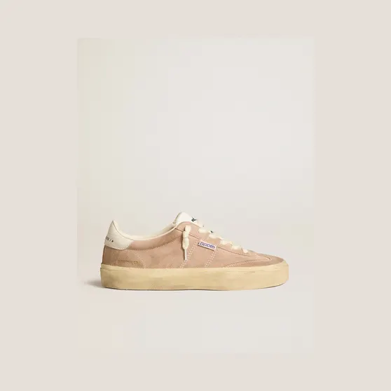 Golden Goose Soul Star In Pink Suede With Milk-White Leather Heel Tab (GWF00464.F005085.25698)