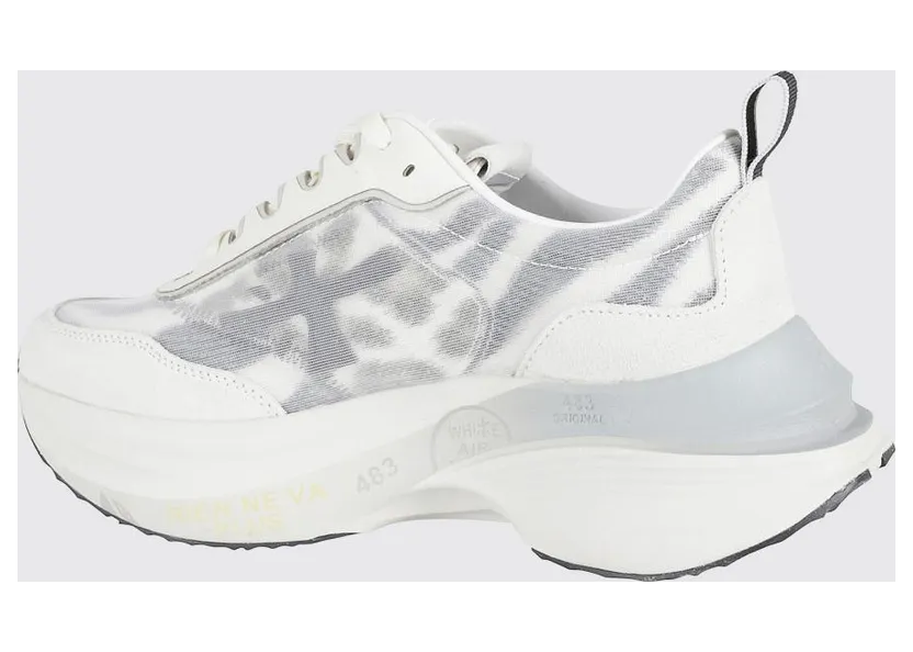 Premiata Hill Nylon and Suede Sneakers White 1 (HILL7507) (2)