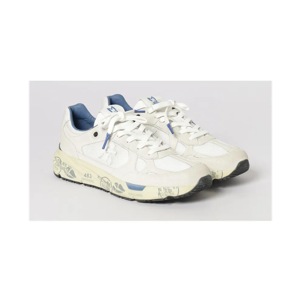 Premiata Mase Suede and Canvas White (MASE258019)