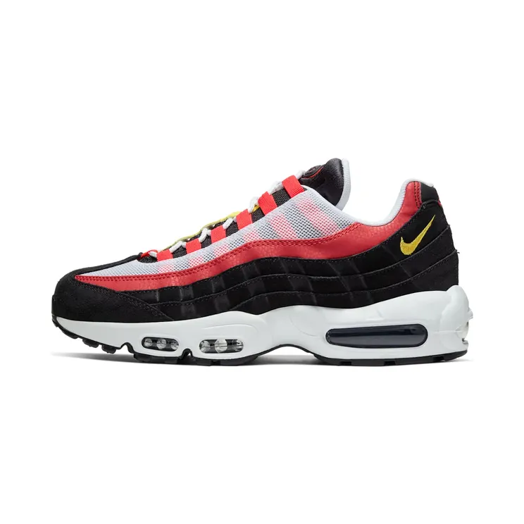 Nike Air Max 95 “White / Black / Bright Crimson / Chrome Yellow” (AT9865-101)