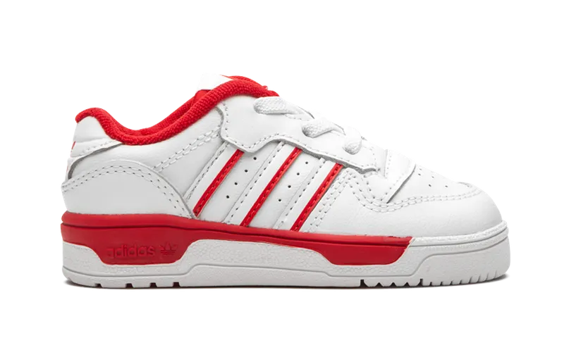 Adidas Rivalry Low I “Cloud White / Cloud White / Scarlet” (EE5947)