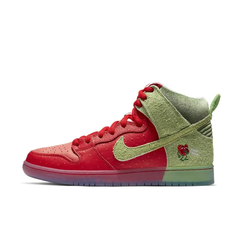 Nike SB Dunk High Strawberry Cough University Red/Spinach Green-Magic Ember (CW7093-600)