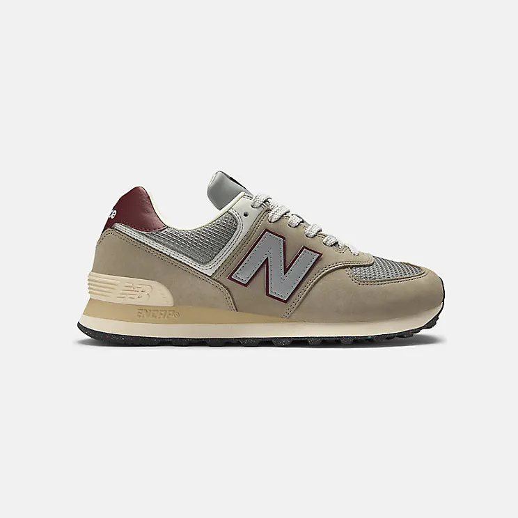 New Balance 574 “Arid Stone/Monarch Burgundy” (U574SKB)