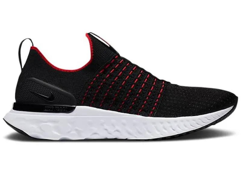 Nike React Phantom Run Flyknit 2 Black University Red (CJ0277-005)