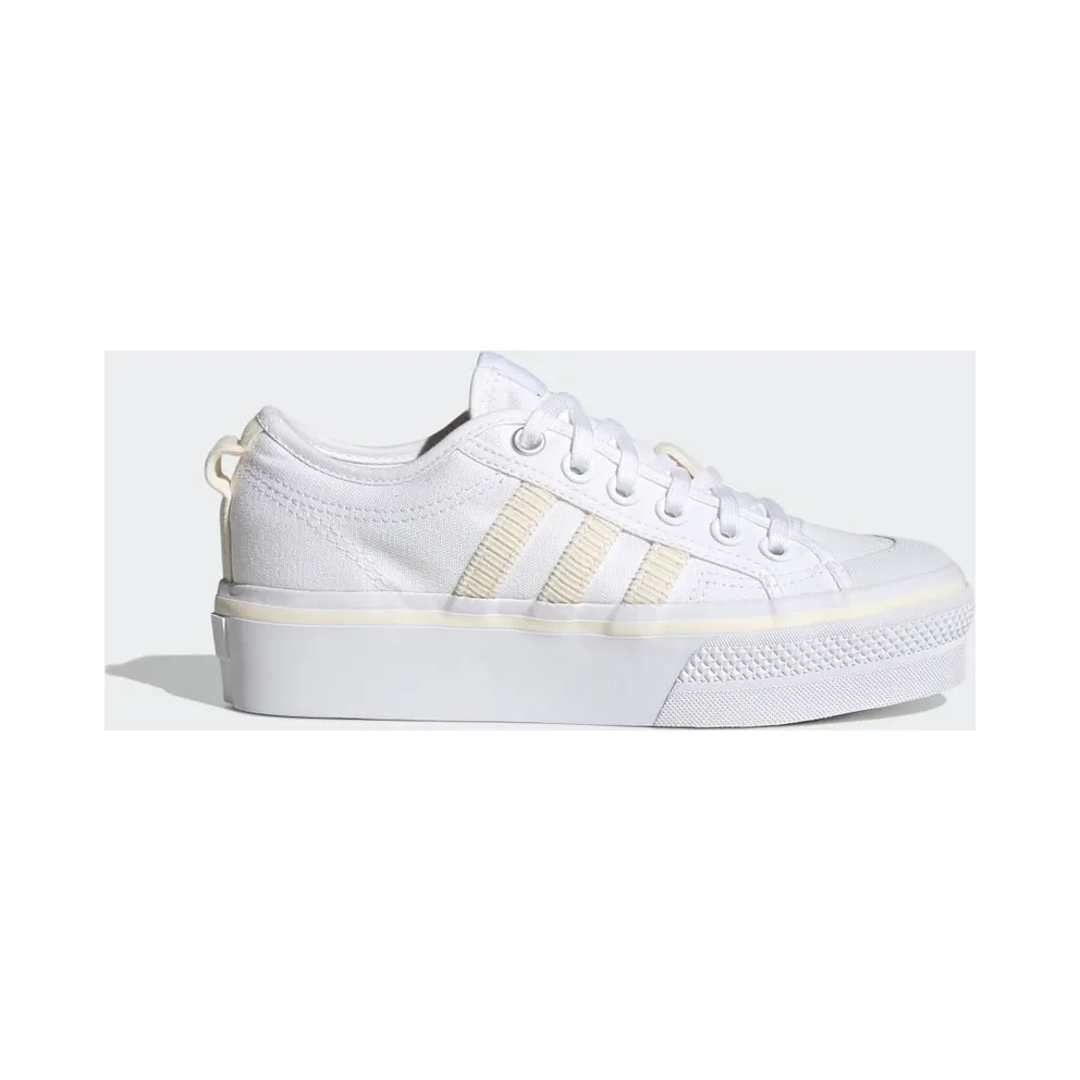 adidas Nizza Platform Schuh Cloud White / Off White / Silver Metallic (H69028)