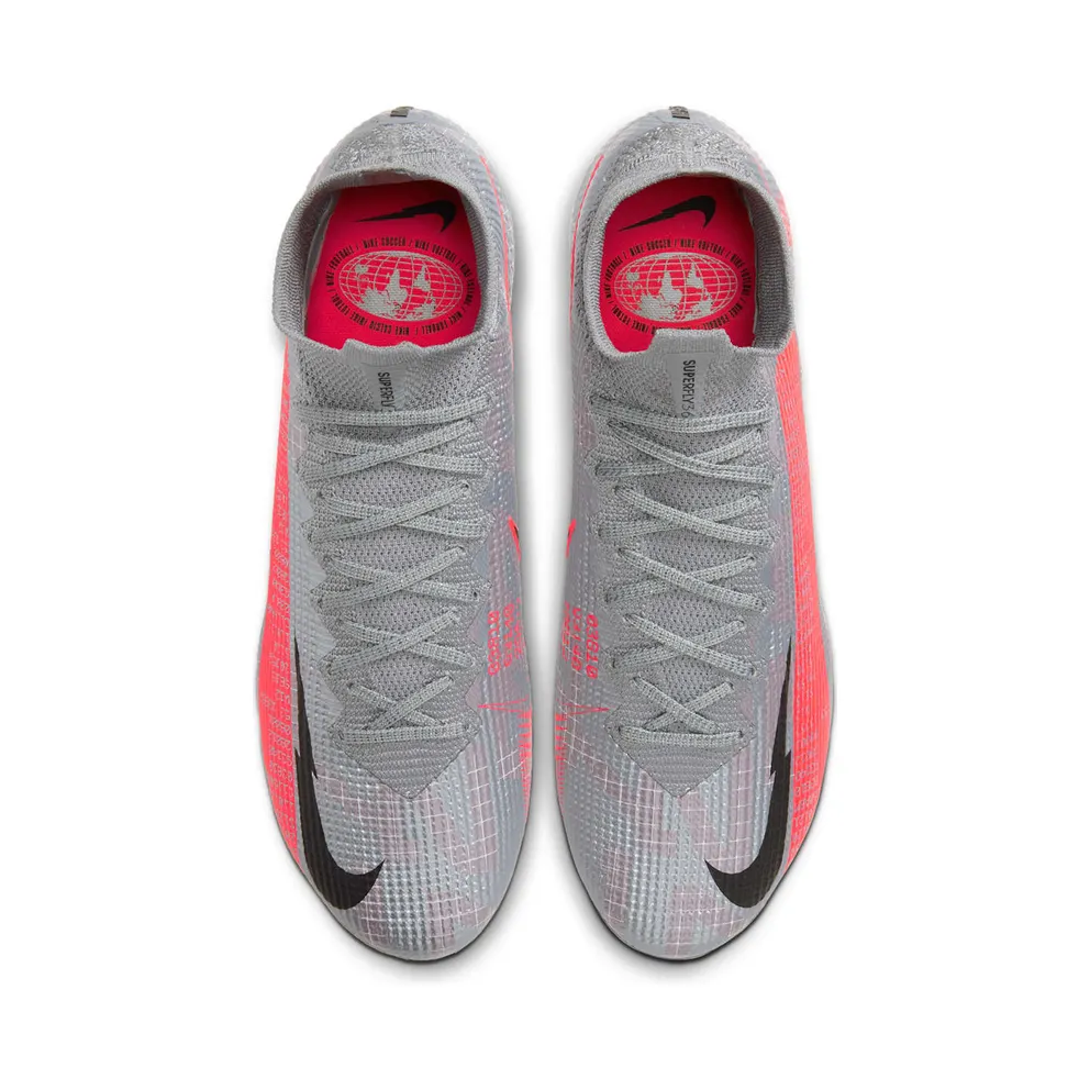 Nike Mercurial Superfly 7 Elite FG Metallic Bomber Grey Metallic Bomber Grey/Particle Grey/Laser Crimson (AQ4174-906)