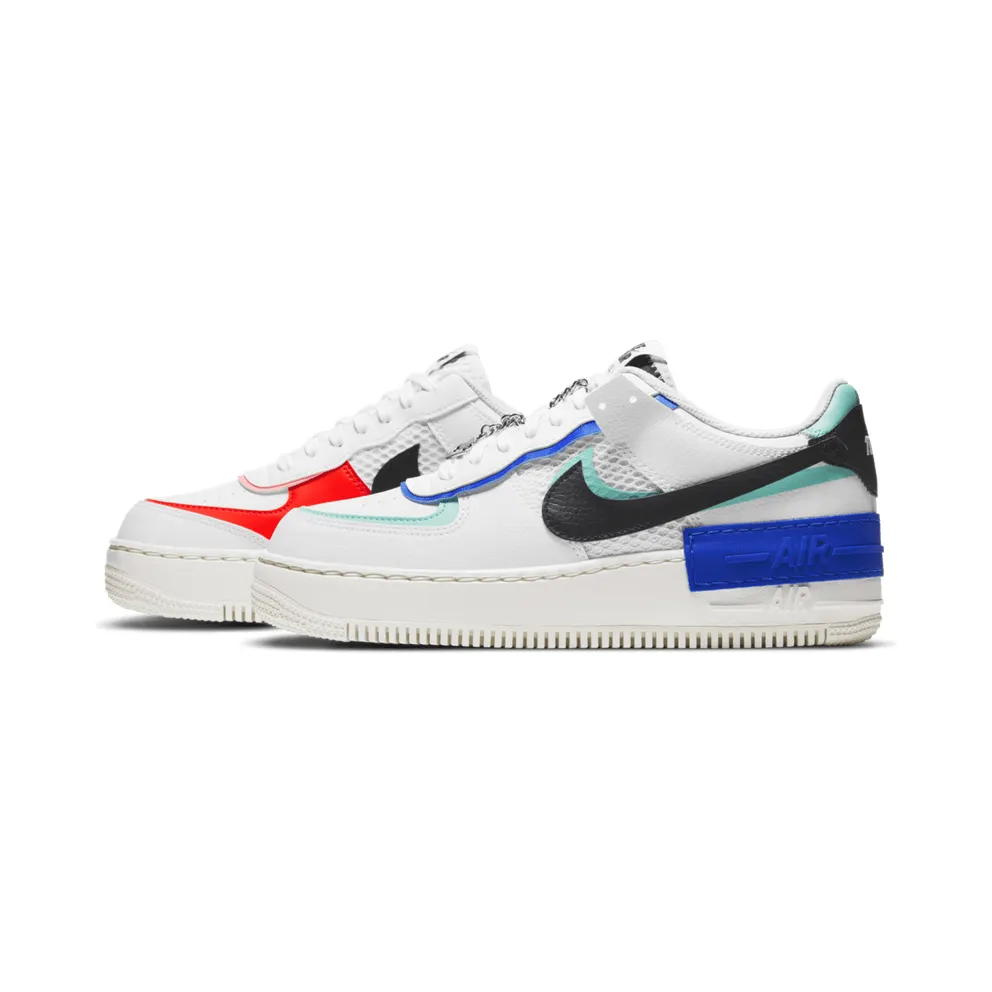 Nike Air Force 1 Shadow White Blue Black (W) (DH1965-100)