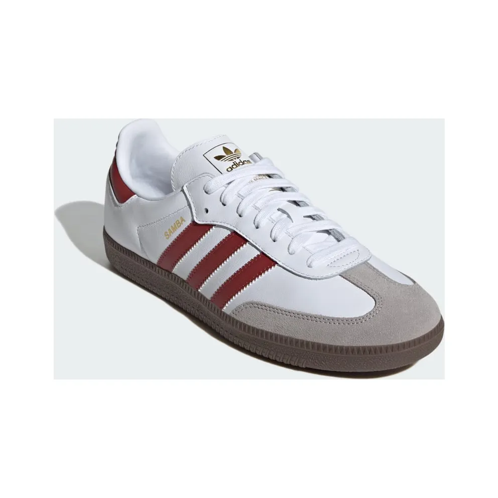 Adidas Samba OG Cloud White / Preloved Ruby / Clear Granite (JH8798)