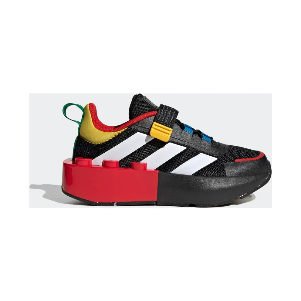 adidas x LEGO® Tech RNR Lifestyle Elastic Lace and Top Strap Schuh Core Black / Cloud White / Red (HP5877)